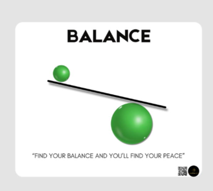 Balance Inspirational Mouse Pad – Minimalist Design with Motivational Quote | Non-Slip Rubber Base | Harmony Desk Accessory for Work & Study