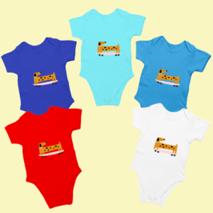 "Doggy Goes a Scootin'" Baby Onesie – Playful & Adorable Design