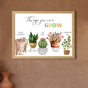 Things You Can Grow – A3 Printable Wall Art | Inspirational Wellness Poster | Mental Health Decor | Digital Download