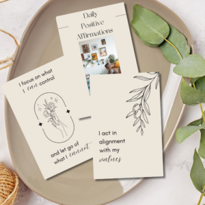 Daily Positive Affirmation Cards - 30 Printable Mindfulness & Self-Love Cards (Digital Download)