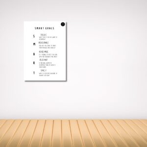 SMART Goals Wall Art | Digital Motivational Productivity Poster | 42 x 59.4cm Printable Download | Goal-Setting Decor for Entrepreneurs & Planners