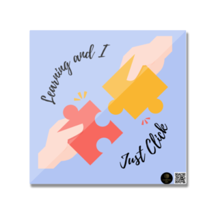 Learning and I Just Click” Fridge Magnet – Motivational Puzzle Design for Kids, Classrooms, Study Corners & Teacher Gifts