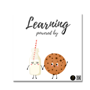 “Brain Fuel” Fridge Magnet – Cute Milk & Cookie Design with Learning Quote – Motivational Magnet for Kids, Teachers, Students & Study Spaces