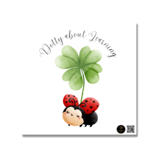 “Dotty About Learning” Fridge Magnet – Cute Ladybird & Clover Design – Motivational Magnet for Classrooms, Kids’ Study Spaces & Teacher Gifts