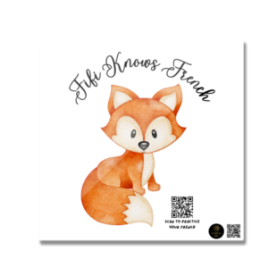 “Fifi Knows French” Fridge Magnet – Cute Fox Design with Language Learning Quote – Magnetic Décor for Kids, Teachers, French Classrooms & Language Enthusiasts