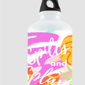 “Spills and Splashes” Sipper Water Bottle – Bold Abstract Design – BPA-Free Bottle for Kids, Artists, Students & Colour-Loving Creatives