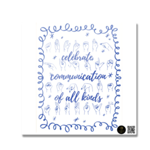 Hands Speak Too Fridge Magnet – Sign Language Awareness Design – Inspirational Magnet for Classrooms, Students & Inclusive Learning Spaces