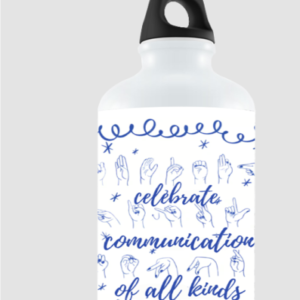 Hands Speak Too Sipper Bottle – Sign Language Awareness Water Bottle – BPA-Free Kids Bottle for School, Sports & Everyday Motivation