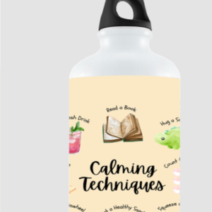 Calming Techniques Sipper Bottle – Breathing & Mindfulness Reminders – BPA-Free Water Bottle for Kids, Classrooms & Emotional Wellness