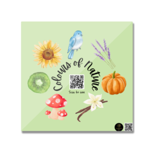 Colors of Nature Fridge Magnet – Leaf & Rainbow Inspired Design – Motivational Magnet for Kids, Classrooms & Eco-Themed Spaces