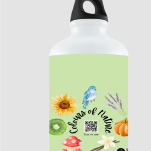 Colors of Nature Sipper Bottle – Rainbow Leaf Design – BPA-Free Water Bottle for Kids, Students & Nature-Loving Classrooms