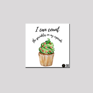 “I Can Count” Canvas Wall Art – Fun Cupcake Design with Counting Quote – Ready-to-Hang Motivational Décor for Classrooms, Kids’ Rooms & Learning Spaces