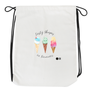 Tasty Shapes Drawstring Bag – Colourful Ice Cream Design – Lightweight School and Gym Bag for Kids, Students & Summer Fun