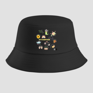 Daily Affirmations Black Bucket Hat | Unisex Cotton Hat with Inspirational Quotes | Mindfulness & Self-Care Gift