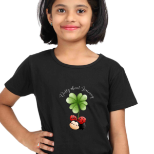 “Dotty About Learning” Kids’ T-Shirt – Cute Ladybird & Clover Design – Motivational Cotton Tee for Students, Teachers, Preschoolers & Early Learners