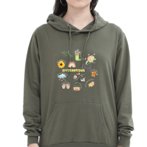 Daily Affirmations Unisex Hoodie – Inspirational Wellness Pullover | Mental Health & Self-Care Quote Sweatshirt | Cosy Motivational Apparel