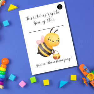 Young Star Bee Certificate - You’ve 'Bee'n Amazing