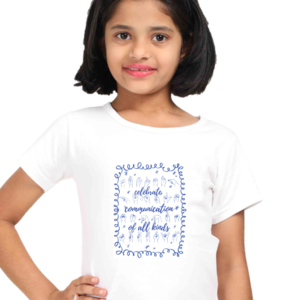 Hands Speak Too Girls’ T-Shirt – Sign Language Awareness Tee – Soft Cotton Empowerment Shirt for Kids, Students & Inclusive Learning