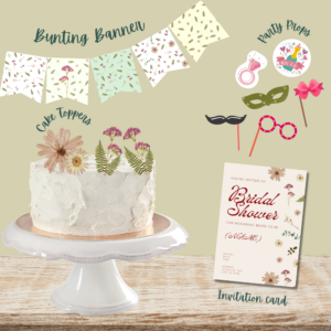 Boho Botanical Bridal Shower Essentials – Printable Party Décor Kit