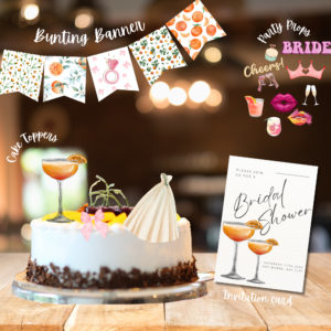 Brunch & Bubbly Bridal Shower Printable Pack | Citrus Mimosa Theme | Instant Download