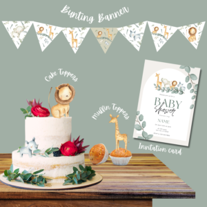 Woodland Baby Shower Essentials – Printable Party Decor & Invitation Set | Forest Animal Theme | Digital Download