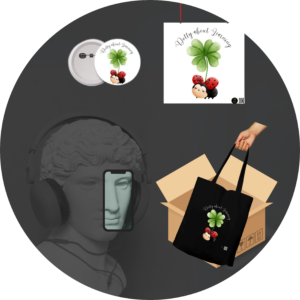 Quantum Bundle – “Dotty About Learning” Collection – Cute Ladybug Badge, Educational Poster &  Tote Bag – Motivational Gift Set for Kids, Students & Teachers