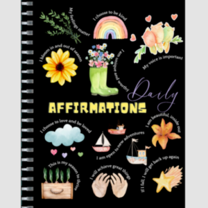 Daily Affirmations Ruled Notepad | Inspirational Self-Care Journal | Spiral-Bound Notebook with Positive Quotes | Mindfulness & Wellness Gift