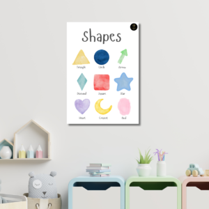Shapes Poster – A3 Printable Poster for Preschool - Instant Download