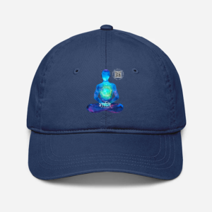 Spiritual Meditation Cap – ‘Shanti’ Hat with QR Code | Mindfulness Gift, Cosmic Design, Adjustable Cap in Navy, Maroon, Red, Khaki, Green