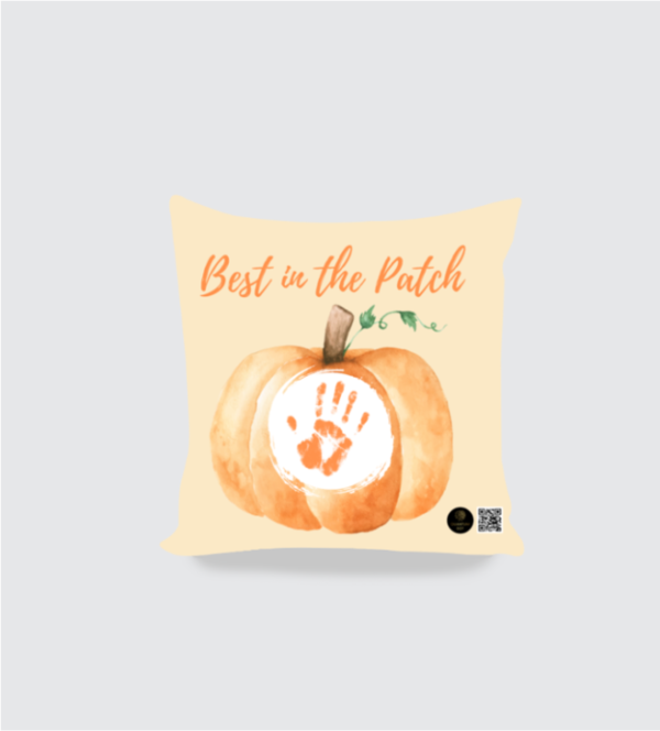 Best in the Patch Cushion Cover – 16x16 Pumpkin-Themed Fall Throw Pillow Cover – Cotton Canvas Autumn Decor for Kids’ Rooms, Classrooms & Thanksgiving Corners