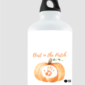 Best in the Patch White Sipper Bottle – Pumpkin-Themed Fall Water Bottle – BPA-Free Kids’ Bottle for School, Halloween & Thanksgiving Fun