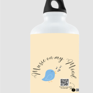 Music on My Mind Sipper Bottle – Headphones & Notes BPA-Free Water Bottle – Music-Themed Kids Bottle for School, Sports & Creative Days