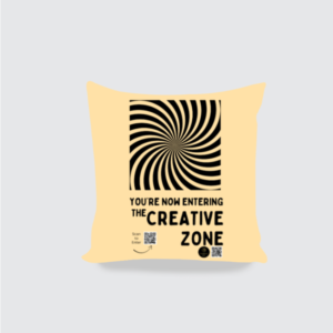 The Creative Zone Cushion Cover – Optical Illusion Motivational Art Pillowcase
