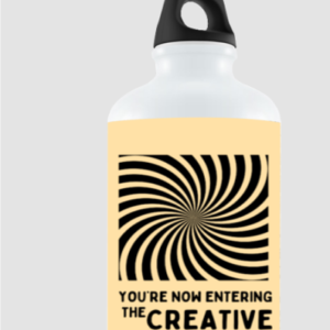 The Creative Zone Sipper Bottle – BPA-Free Motivational Water Bottle with Optical Illusion Design & QR Code – Hydration for Creatives, Students & Thinkers