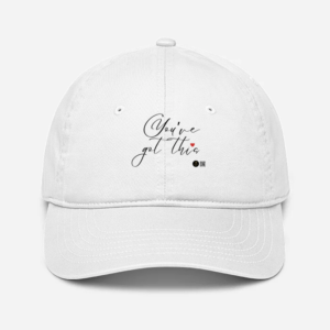 You've Got This – White Baseball Cap | Motivational Quote with Heart | Unisex Daily Confidence Hat
