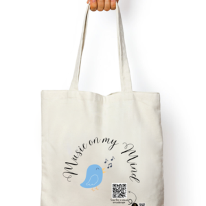 Music on My Mind Tote Bag – Headphones & Notes Cotton Canvas Bag – Reusable Music-Themed Tote for Kids, Teachers & Everyday Creativity