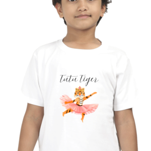 Twinkle Toes Tiger Boys’ T-Shirt – Dancing Tiger Graphic Tee – Soft Cotton Fun Shirt for Kids, Playdates & School Adventures