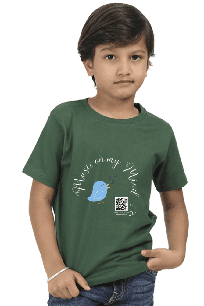 Music on My Mind Boys’ Dark T-Shirt – Headphones & Notes Graphic Tee – Soft Cotton Music Lover Shirt for Kids, School & Everyday Rhythm - Image 4
