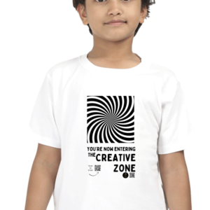 The Creative Zone Boys’ T-Shirt – Optical Illusion Motivational Tee for Young Creators, Thinkers & Innovators