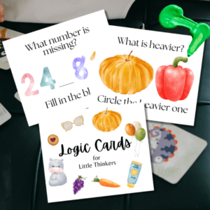 Logic Cards for Little Thinkers – Set of 20 Preschool Reasoning Flashcards for Critical Thinking & Brain Boosting Fun