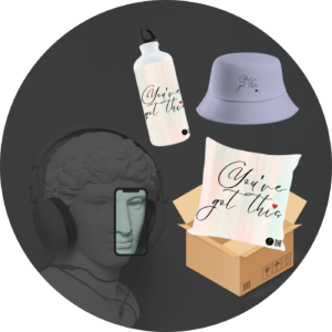 Quantum Bundle – You've Got This | Sipper Bottle, Bucket Hat & 16x16 Cushion Cover | Motivational Self-Care Set