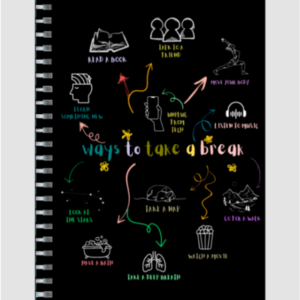 Ways to Take a Break – Ruled Notepad | Illustrated Mental Health Writing Pad | Self-Care Daily Companion