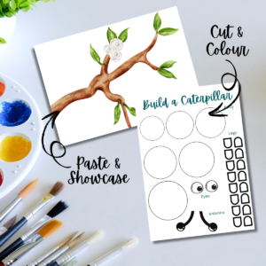 Build a Caterpillar – Printable Paper Craft for Kids | Cut, Colour & Paste Activity