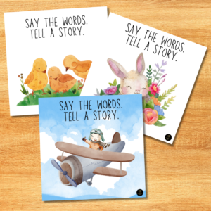 Say the Words. Tell a Story – Set of 3 Storytelling Cards (24 Prompts Total)