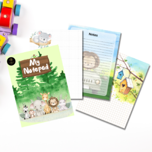 Jungle Theme Notepad for Kids – 50 Fun Pages | A4 Printable