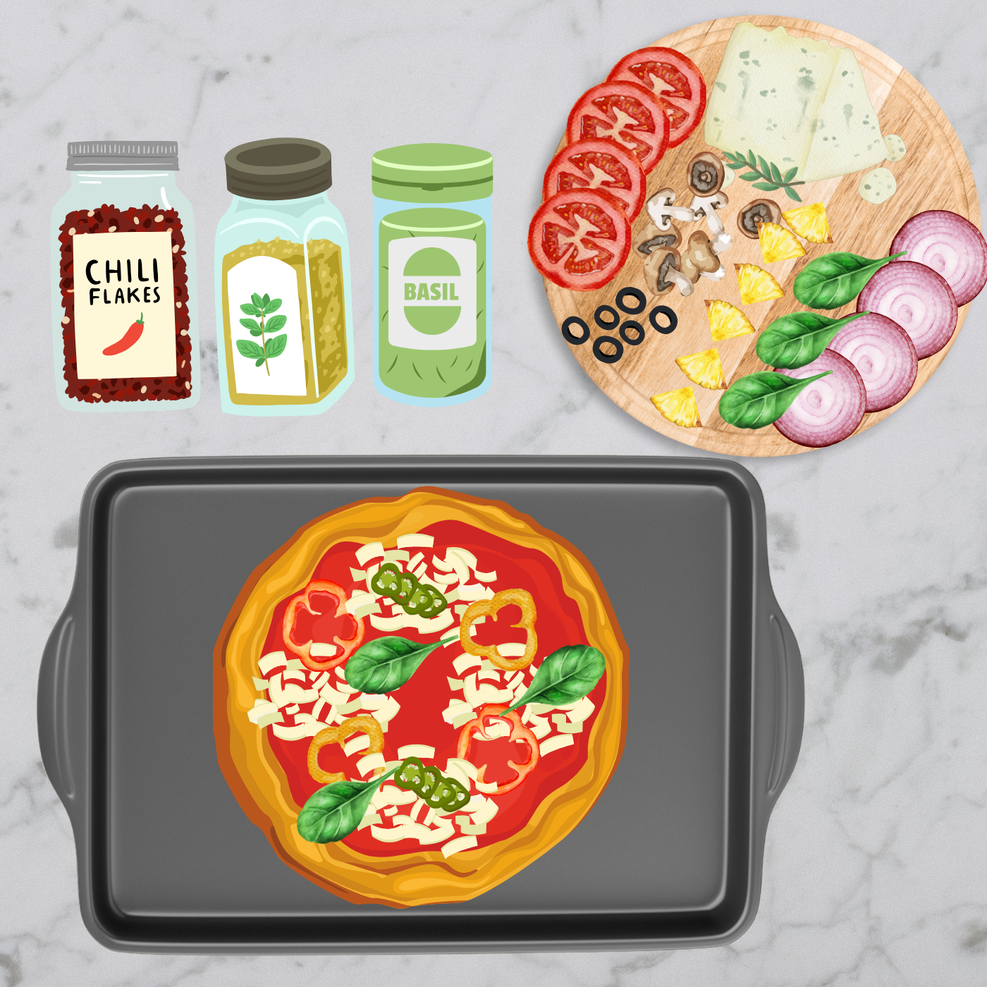 Pretend Play – Make A Pizza! | Printable Pizza Craft Activity for Kids