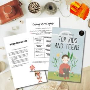 Mindful Growth: Therapy Bundle for Kids and Teens (40 Pages, Digital Download)