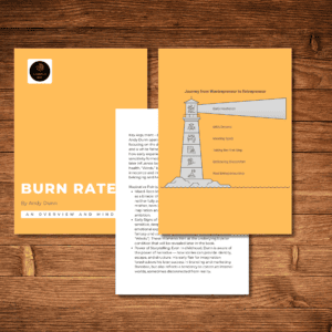 Burn Rate by Andy Dunn – Digital Summary & Mind Maps | Printable A4 Study Guide