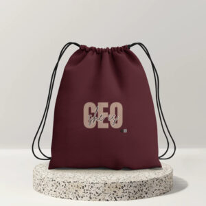 CEO Vibes Drawstring Bag – Stylish, Smart & Empowering