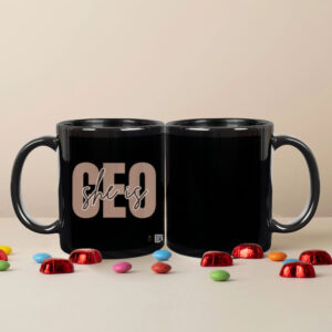 CEO She Is – Black Glossy Coffee Mug (11 oz)